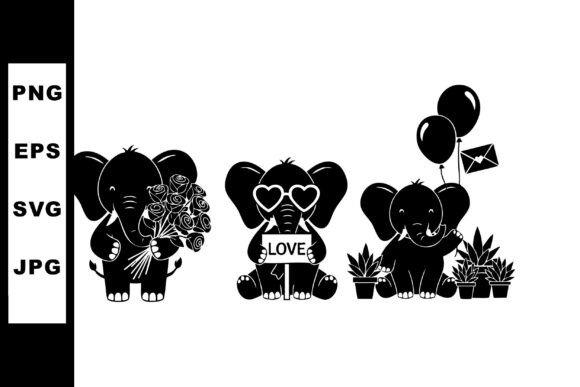 Cute Elephant Graphics & Illustrations for Crafts