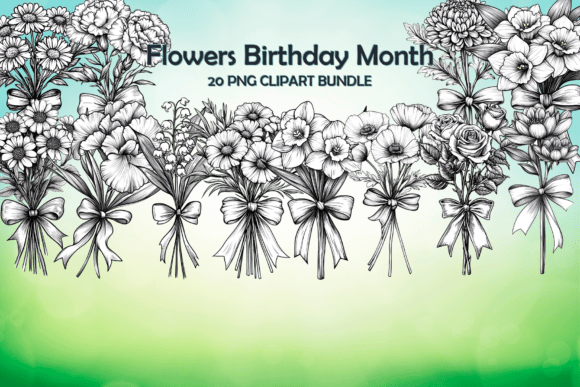 Flowers Birthday Month Bundle: Premium Graphics & Illustrations