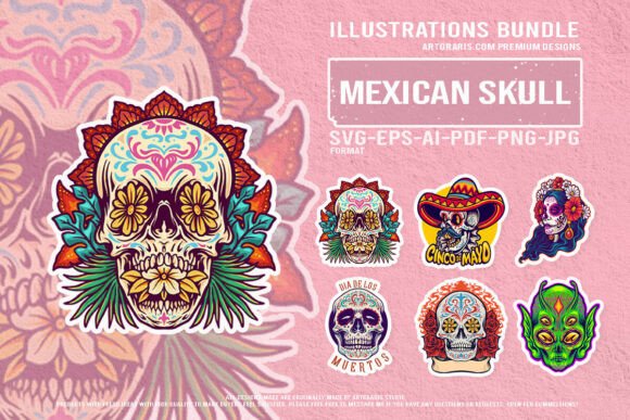 Mystical Skulls Graphics: Bold Illustrations for Brands