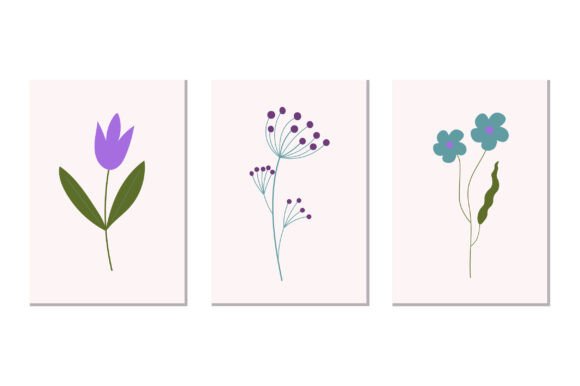 Posters with Flowers: Graphics & Illustrations for Craft