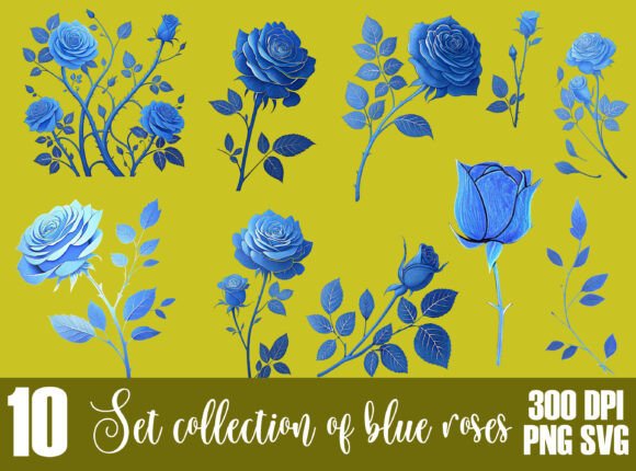 Review: Set Collection of Blue Roses for Embroidery