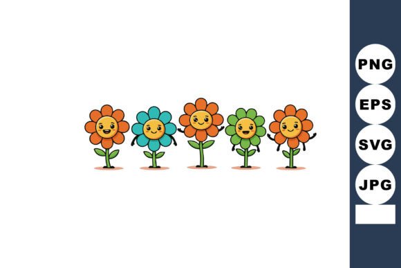 Smiling Flowers: Graphics & Illustrations for Brands