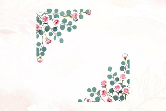 Soft Pink Roses & Eucalyptus: Elegant Graphics for Branding