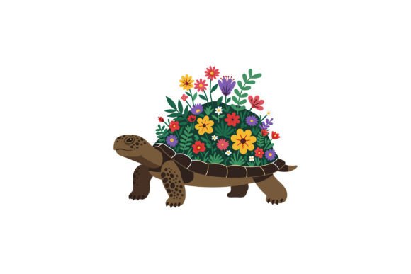 Vibrant Tortoise Graphics & Illustrations for Crafts