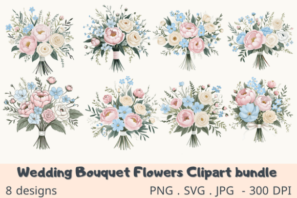 Wedding Bouquet Clipart: Elegant Graphics & Illustrations