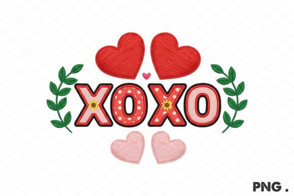 XOXO Valentine Hearts Flowers PNG: A Designer's Review